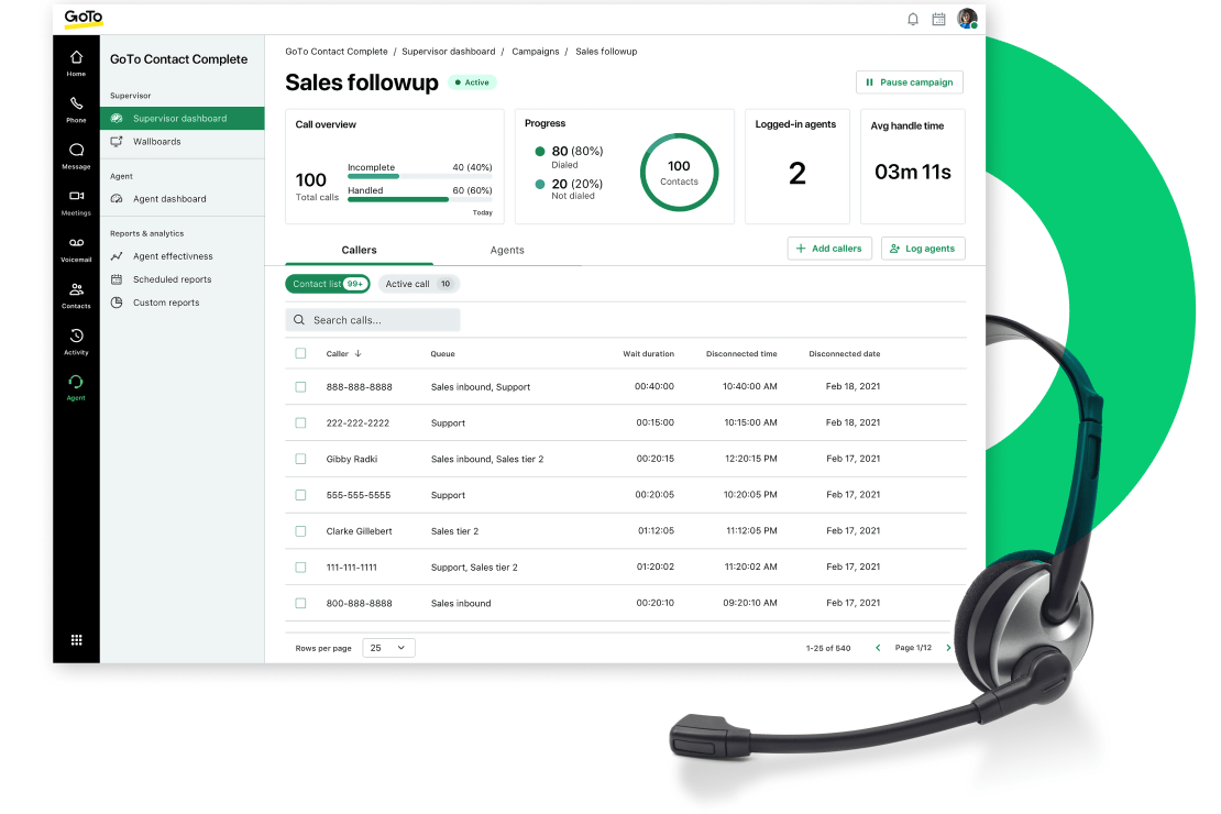 Routeer klantgesprekken en opvolggesprekken met GoTo Connect.